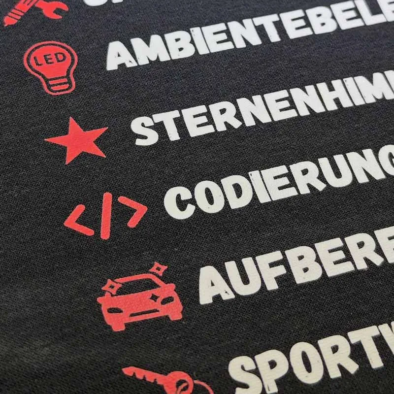 DTF Druck auf Arbeitskleidung